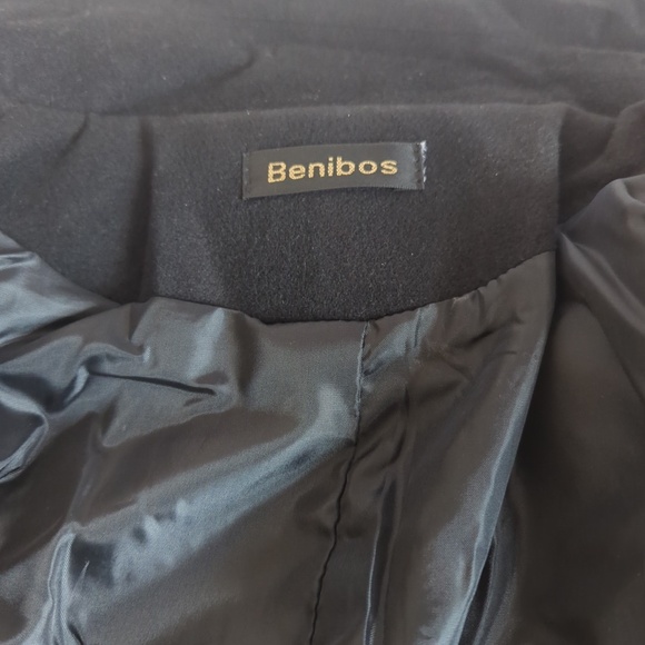 Women’s Black Wool Blend Belted Coat SZ S (New) - Picture 7 of 7